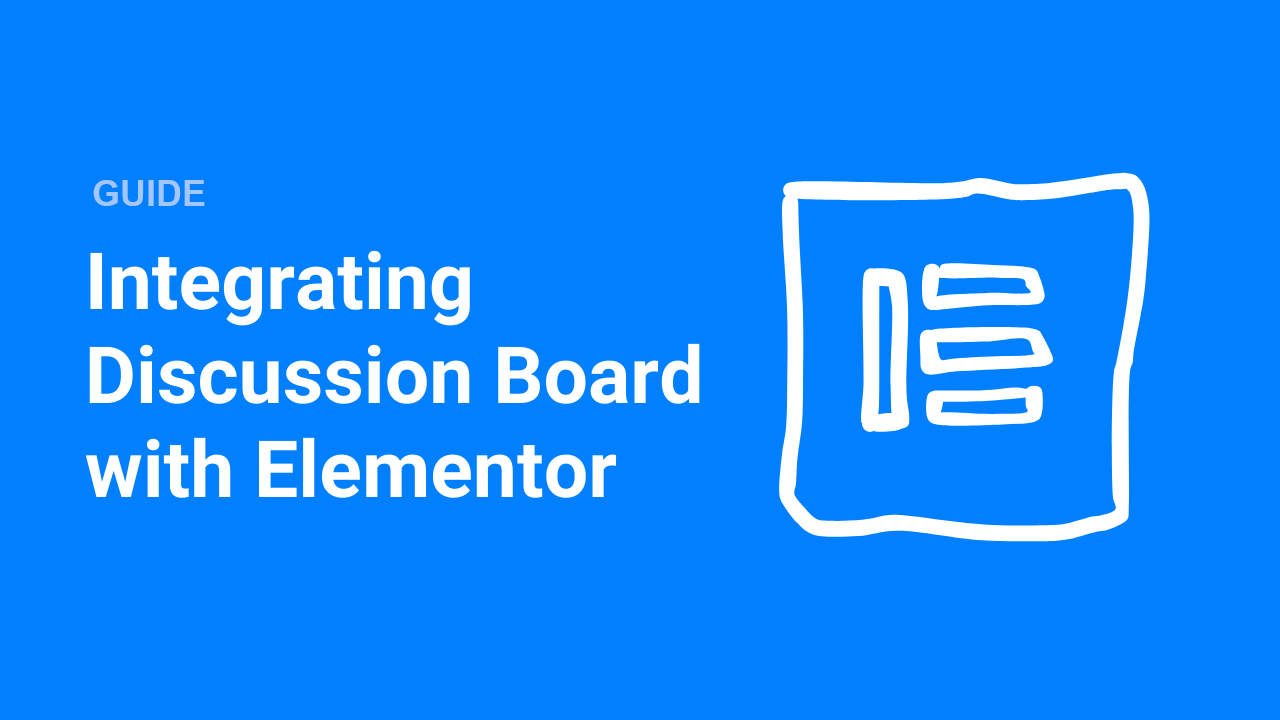 Integrating Discussion Board with Elementor